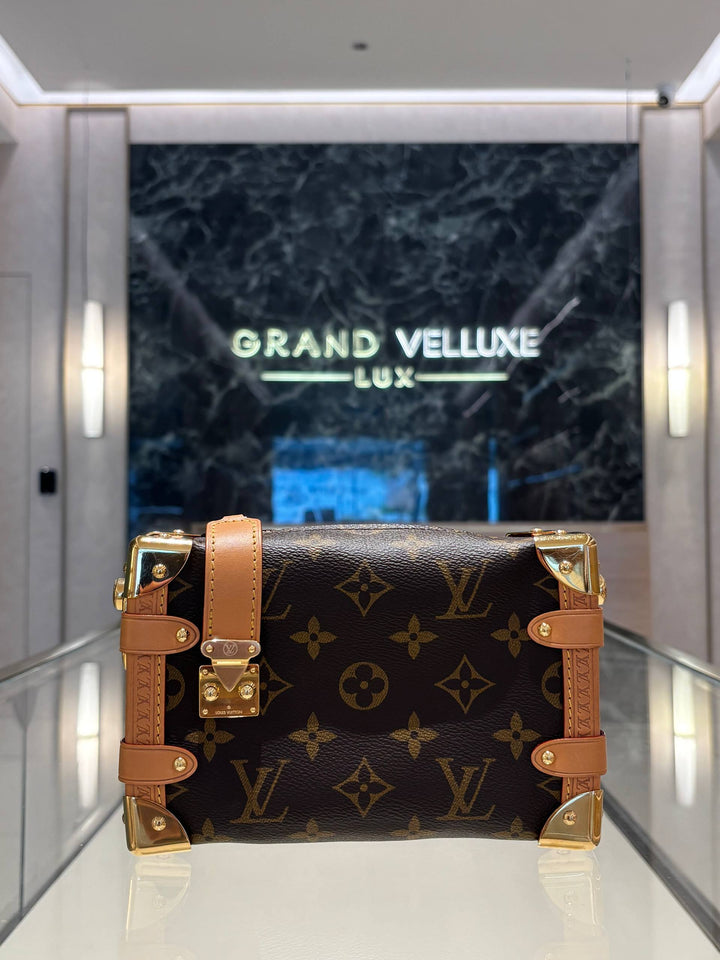 2026 MICROCHIP LOUIS VUITTON MINI SOFT TRUNK IN BROWN MONOGRAM ARCHIVE CANVAS