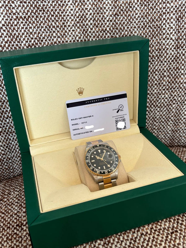 2025 ROLEX GMT-MASTER II “ZOMBIE” HALF 18K 750 YELLOW GOLD JUBILEE REF. 126713GRNR BLACK DIAL 40MM AUTOMATIC WATCH