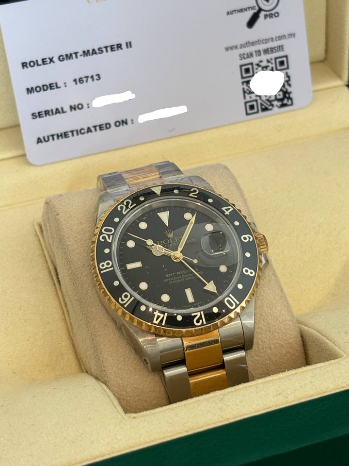 2025 ROLEX GMT-MASTER II “ZOMBIE” HALF 18K 750 YELLOW GOLD JUBILEE REF. 126713GRNR BLACK DIAL 40MM AUTOMATIC WATCH