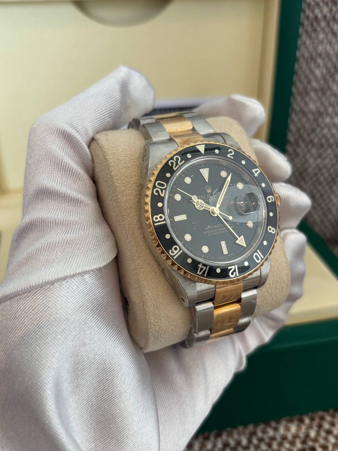 2025 ROLEX GMT-MASTER II “ZOMBIE” HALF 18K 750 YELLOW GOLD JUBILEE REF. 126713GRNR BLACK DIAL 40MM AUTOMATIC WATCH
