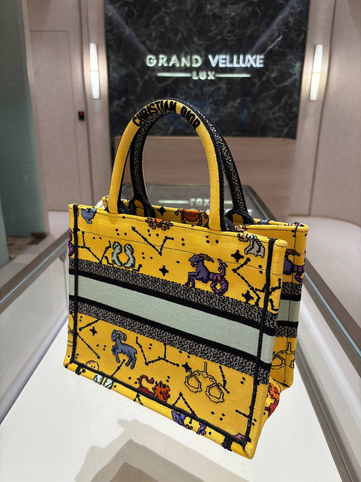 2022 CHRISTIAN DIOR PIXEL ZODIAC BOOK SMALL TOTE BAG